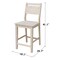 International Concepts Aspen Counter Height Panel Stool, 24" Seat Height, Unfinished S-32 - alternate 4